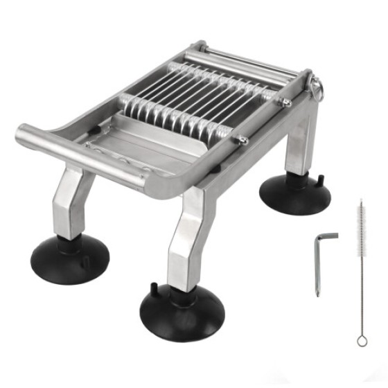 業務用ステンレス製野菜カッター（吸盤4個付き、スライス幅5mm）